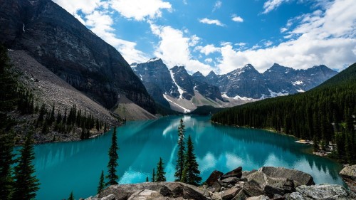 Mountañas, Lago, Naturaleza, Canadá