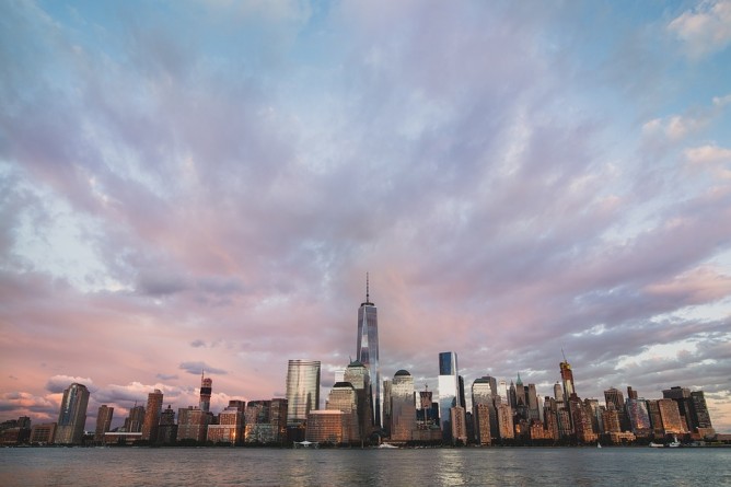 Vista Nocturna, Nueva York, Manhattan, Estados Unidos