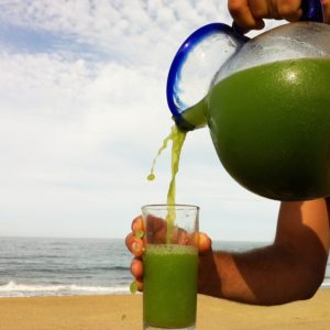 jugo verde, ultravioleta, protección, piel