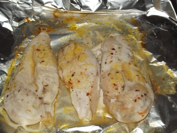 asar la carne de pechuga de pollo