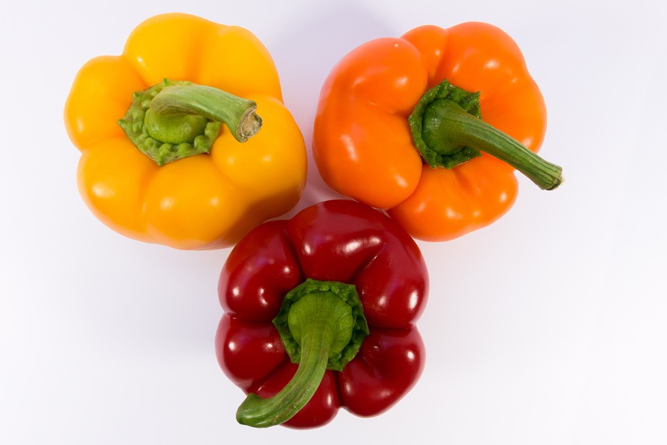 pimientón, vitamina, dieta, anti-oxidación