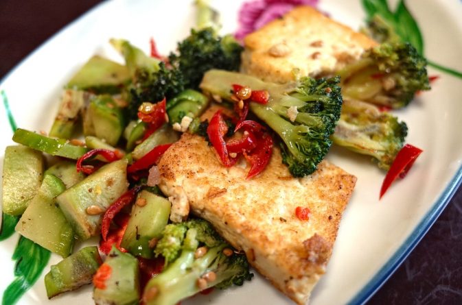 tofu con verduras