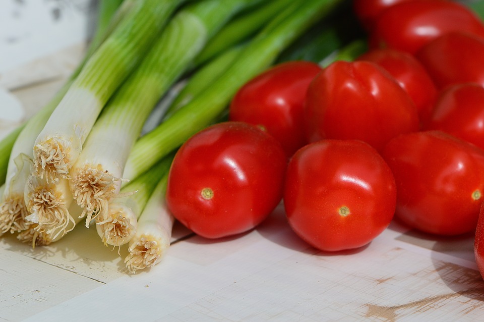 cebollas chinas, efecto, hermosa, dieta