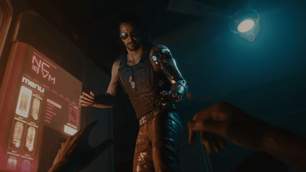 Keanu Reeves sale por breves segundos en el nuevo trailer de Cyberpunk 2077.