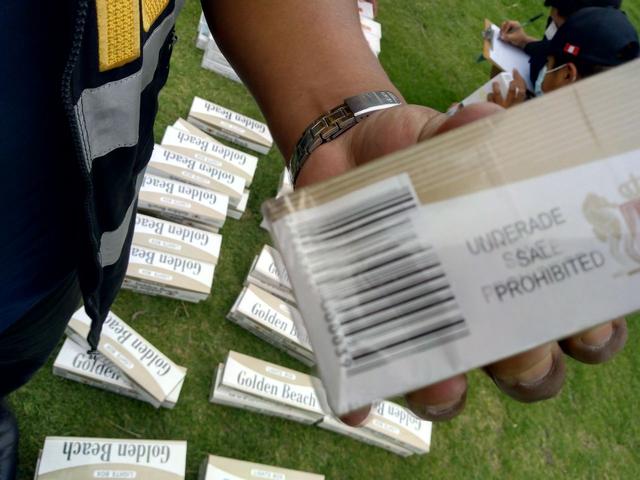 Cajas de cigarros eran de dos reconocidas marcas (Foto: PNP)