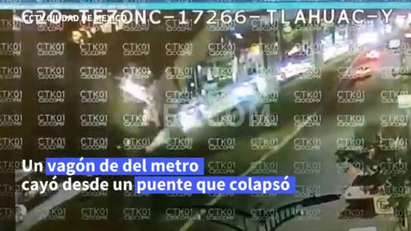 Mortal accidente de metro en México