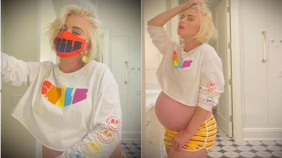 Katy Perry realiza divertido baile viral en la recta final de su embarazo