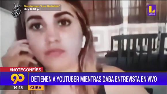 Youtuber cubana es detenida durante entrevista en vivo