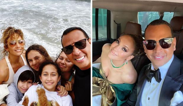 Jennifer Lopez y Alex Rodríguez formaron una gran familia junto a los hijos que tuvieron en anteriores relaciones. (@arod).